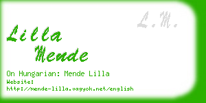 lilla mende business card